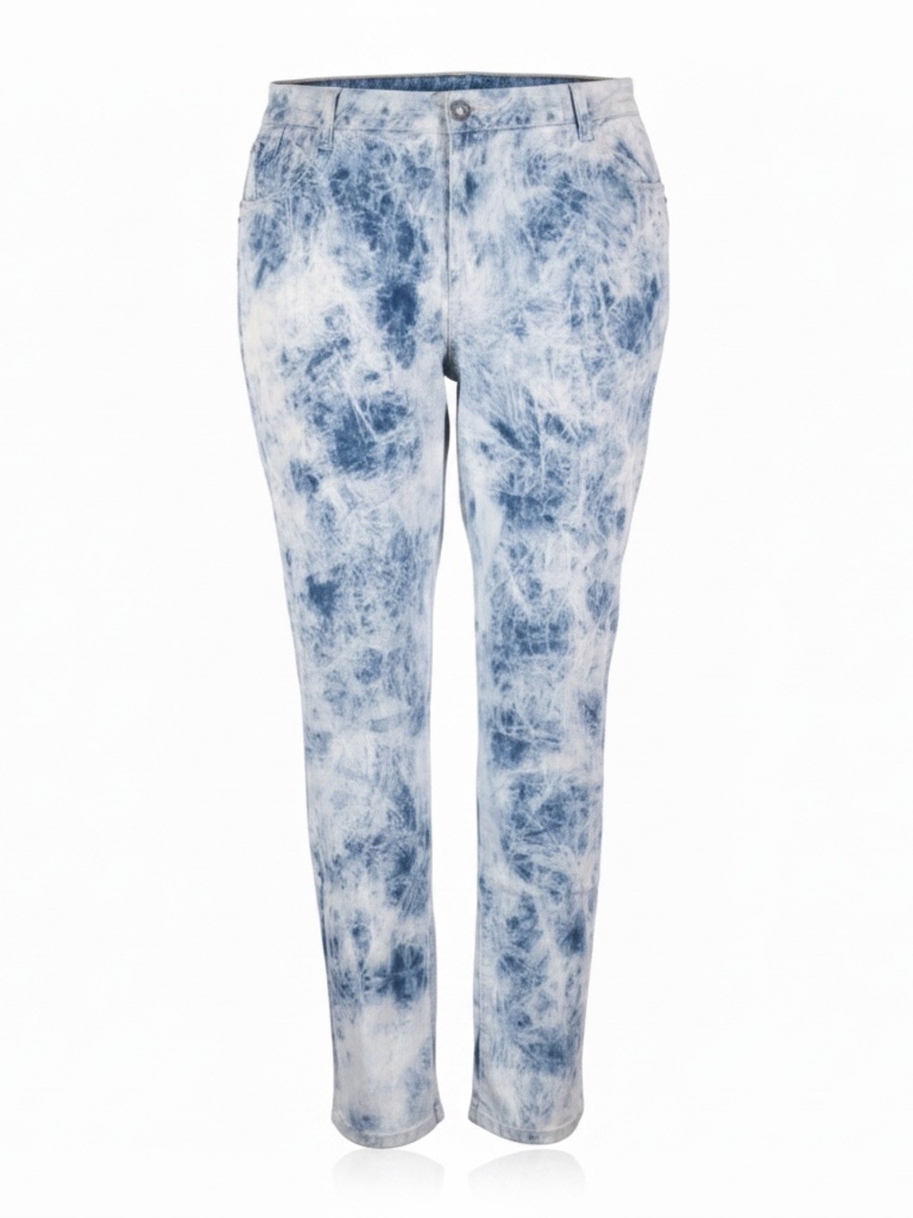 Vintage Elite‎ Jeans 19/20 blue tie dye acid washed straight leg high rise jeans